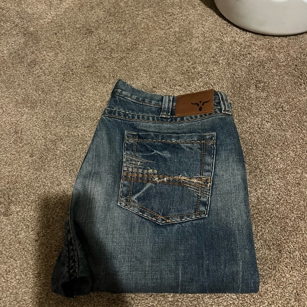 Wrangler Blue Classic Distressed Jeans